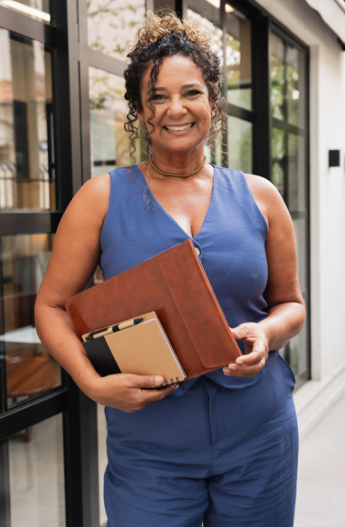 Confident, energized professional woman feeling like herself again